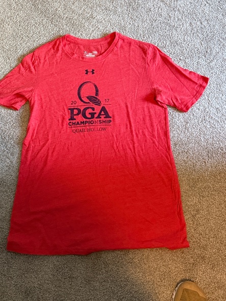 Pga Under Armour Red Pga Championship Graphic Short Sleeve Tee